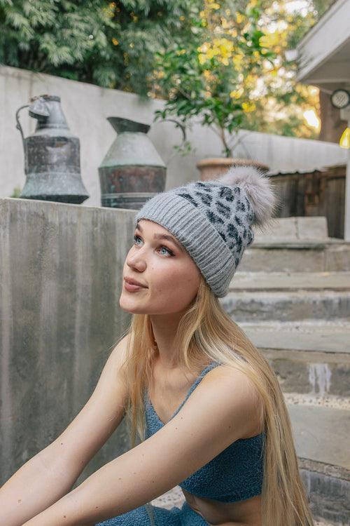 Wild Leopard Knit Beanie - LuxNovaHub 