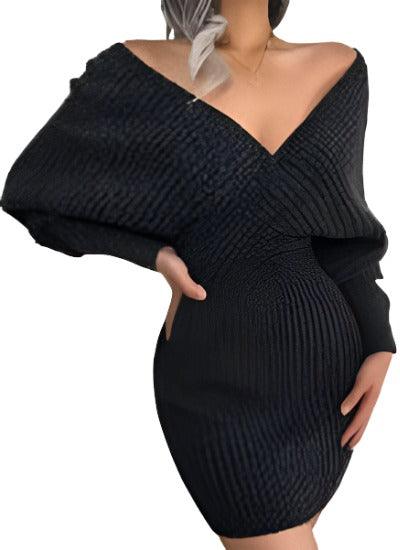 Sleeve Sweater Skirt Two Piece Set - LuxNovaHub 