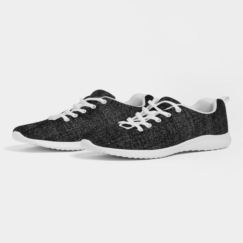 Womens Sneakers - Black And White Canvas Sports - LuxNovaHub 