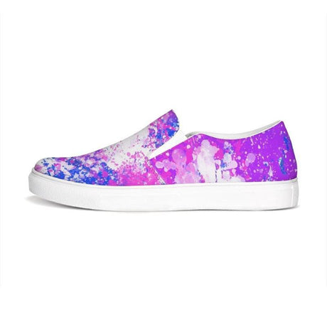 Womens Sneakers - Purple Tie-dye Style Canvas Sports - LuxNovaHub 