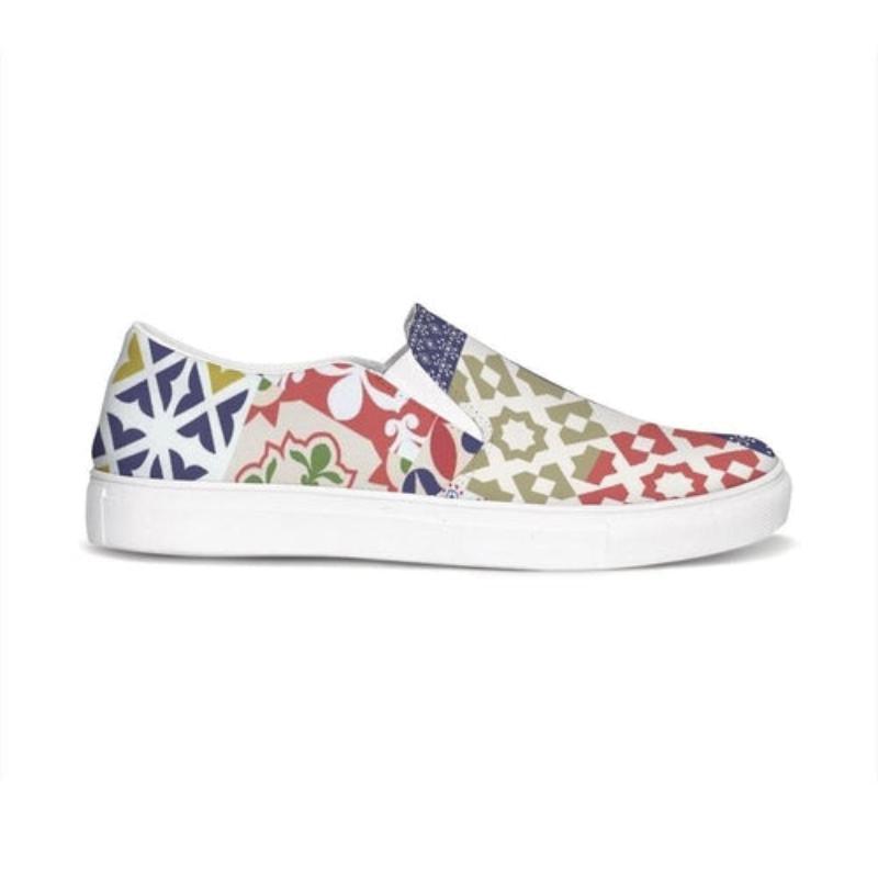 Multicolor Patch Style Low Top Slip-on Canvas Shoes - LuxNovaHub 