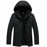 Mens Hooded Military Style Coat - LuxNovaHub 